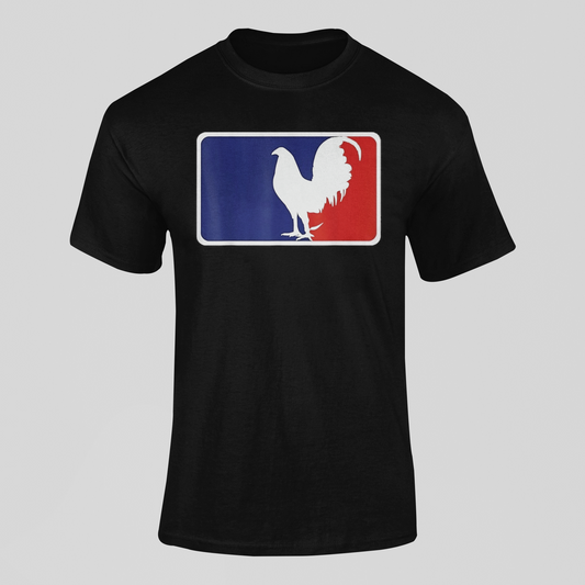 Red White And Blue Rooster Cockfighting T-Shirt