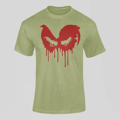 Blood Gamecock With Fighting Roosters Cockfighting T-Shirt